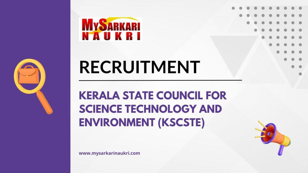 Kerala State Council for Science Technology and Environment (KSCSTE)