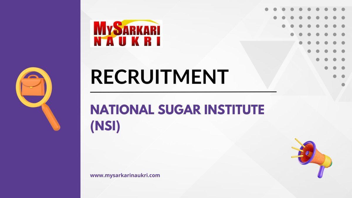 National Sugar Institute (NSI)