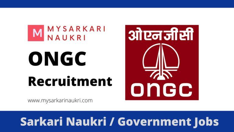 ONGC Recruitment 2023 Oil and Natural Gas Corporation Jobs