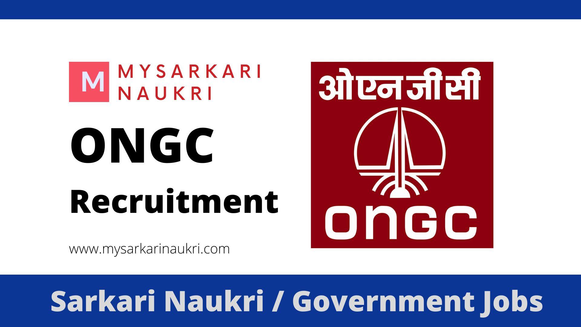 ONGC Recruitment 2023 Oil and Natural Gas Corporation Jobs