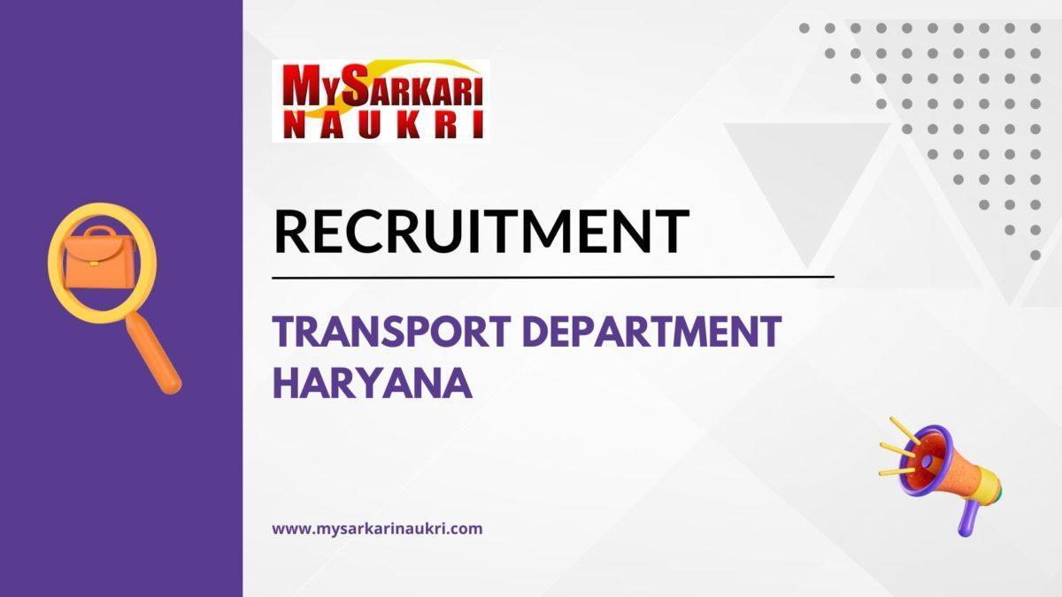 Transport Department Haryana