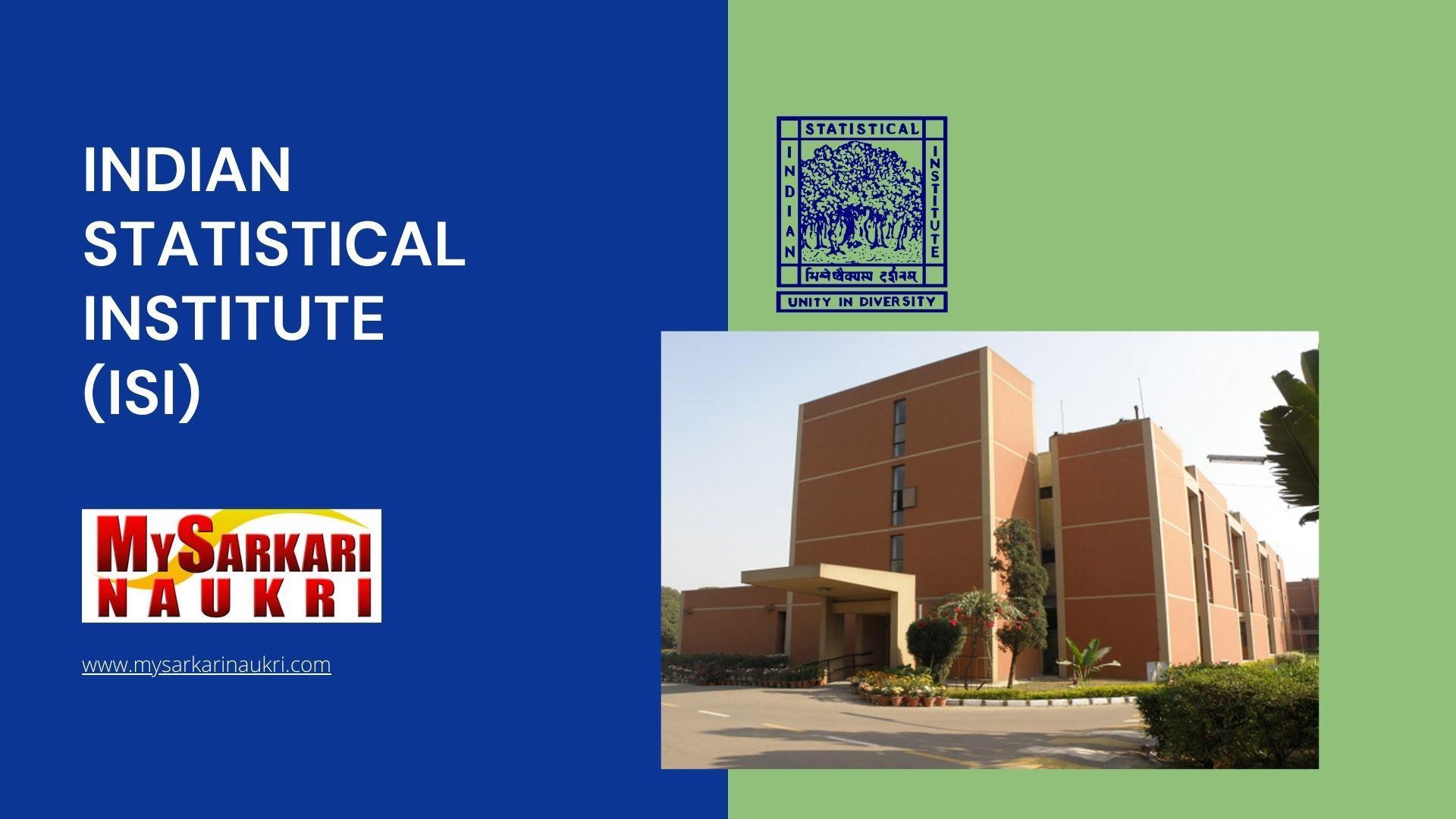 Indian Statistical Institute (ISI) Recruitment