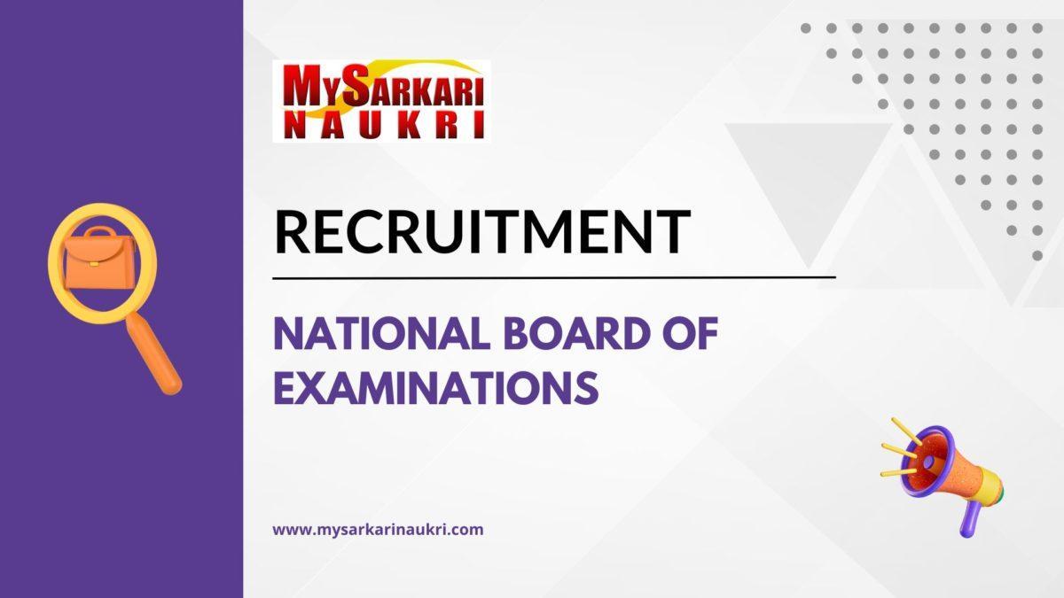 National Board of Examinations Recruitment