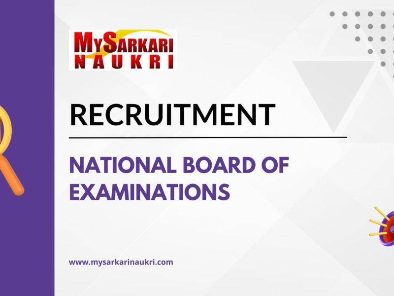National Board of Examinations Recruitment