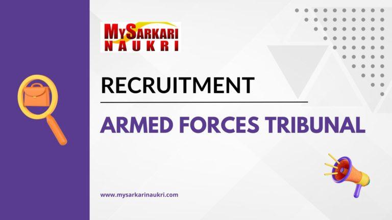 Armed Forces Tribunal Recruitment