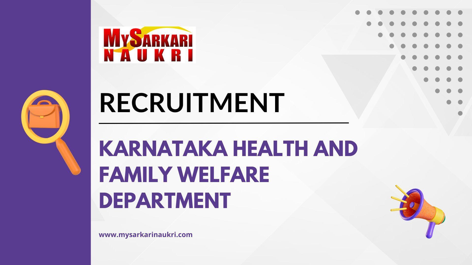 DEPARTMENT OF HEALTH AND FAMILY WELFARE KARNATAKA NOTIFICATION PDF 2022 visual data 6