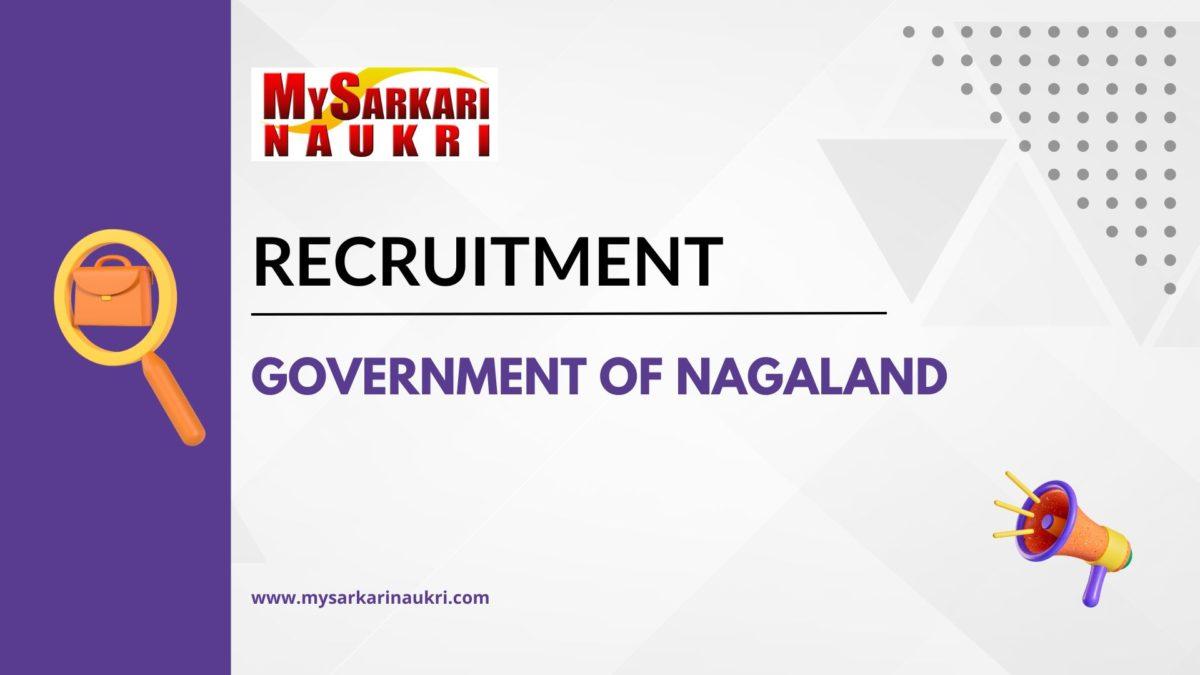 Government of Nagaland Recruitment