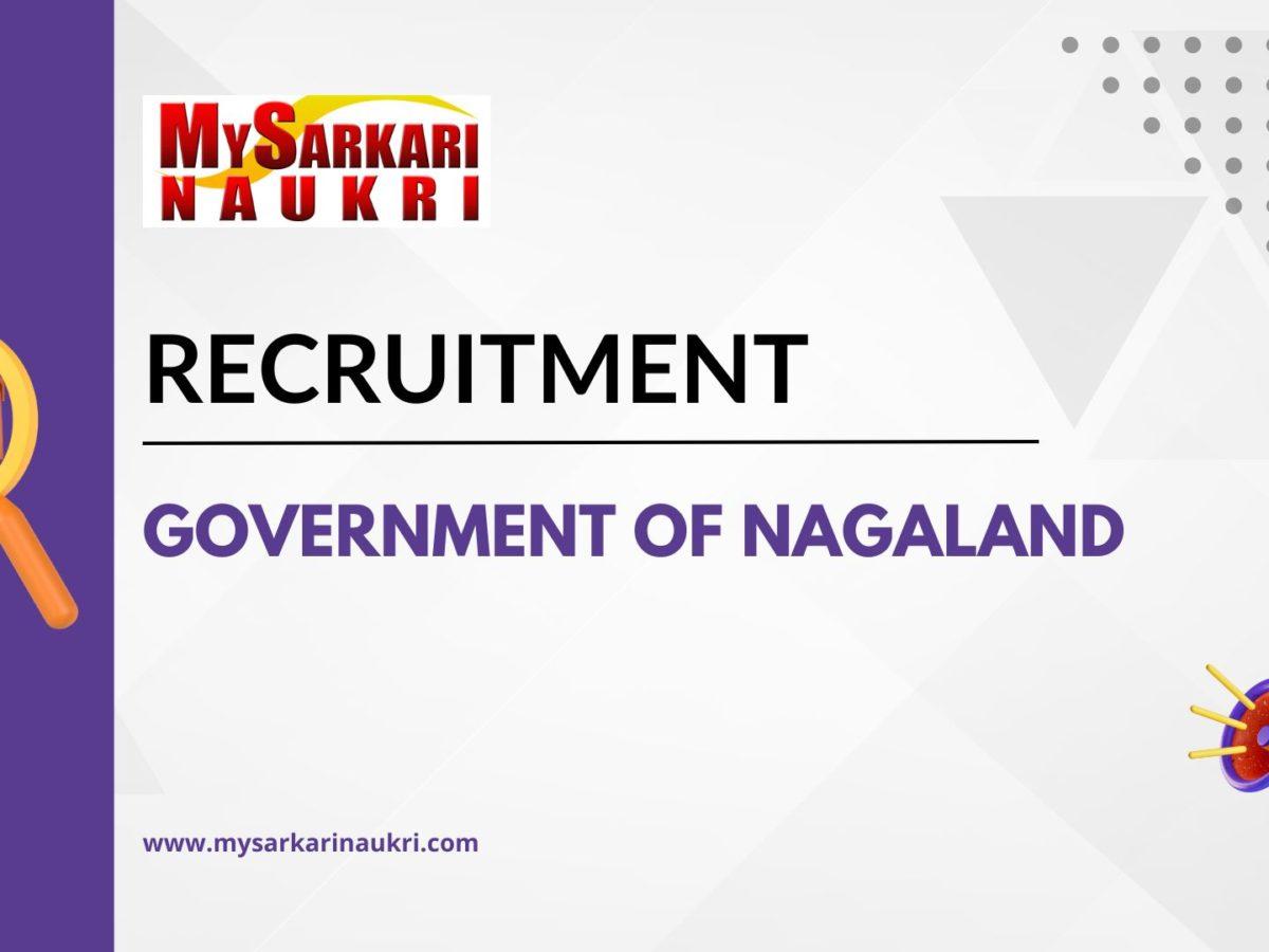 Government of Nagaland Recruitment