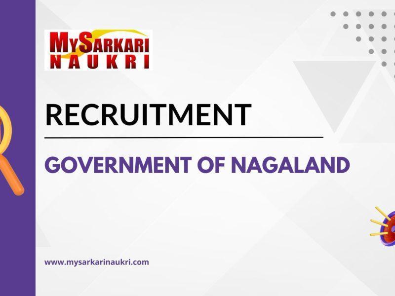 Government of Nagaland Recruitment