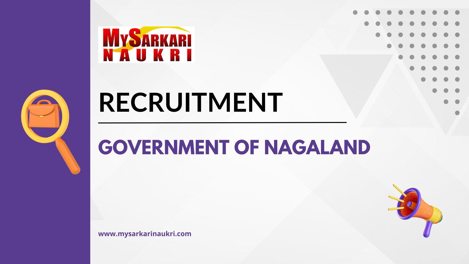 Government of Nagaland Recruitment