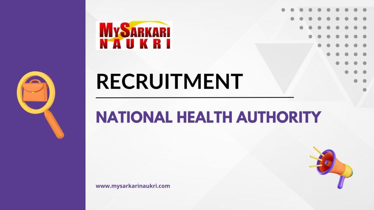 National Health Authority Recruitment