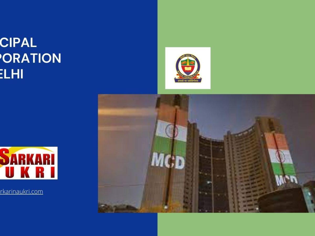 Municipal Corporation of Delhi Recruitment