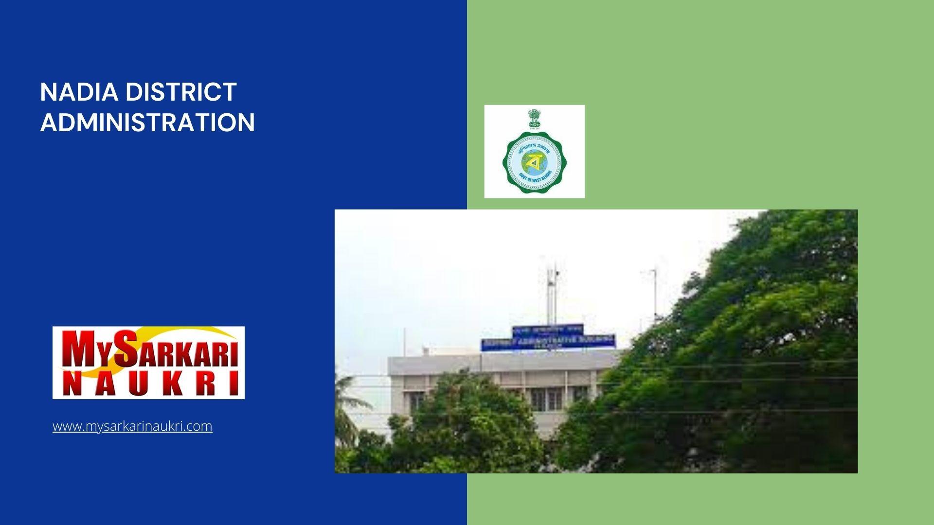 Nadia District Administration Recruitment