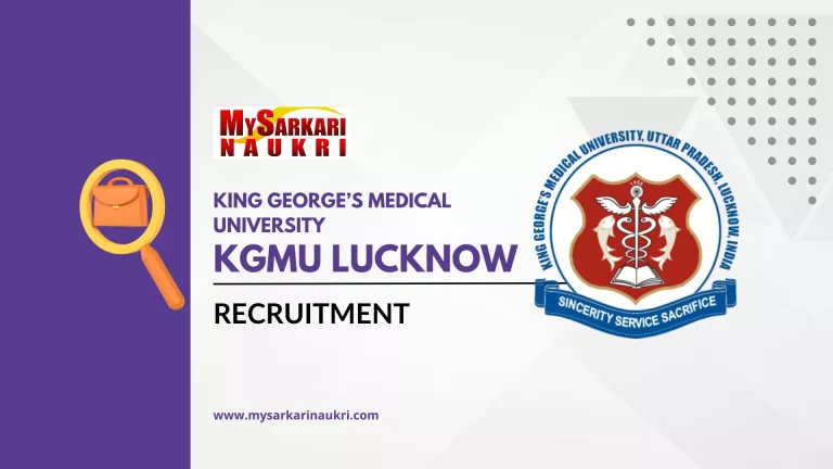 King Georges Medical University (KGMU) Recruitment