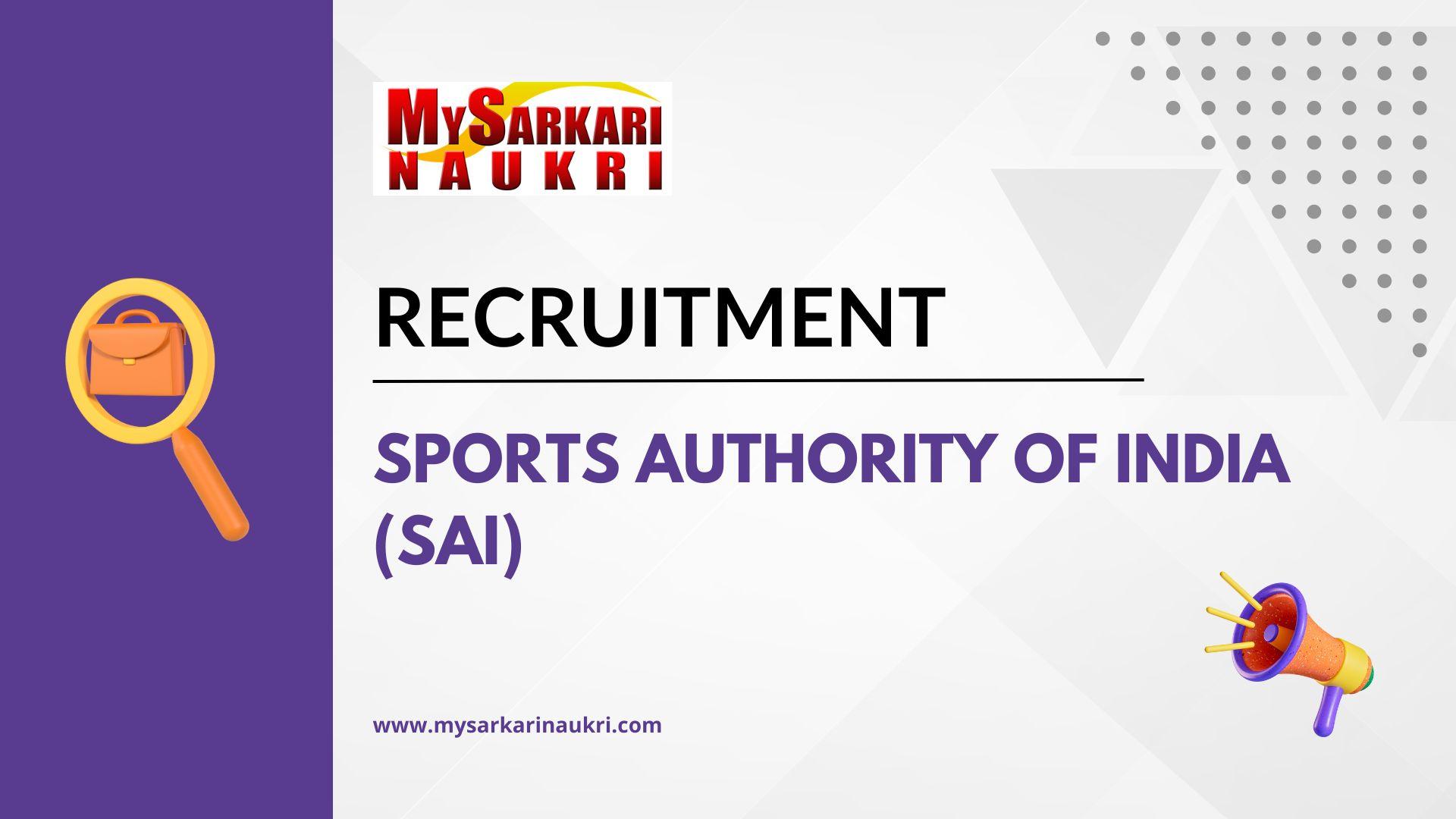 Sports Authority of India (SAI) Recruitment