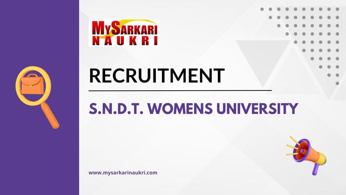 SNDT Womens University Recruitment