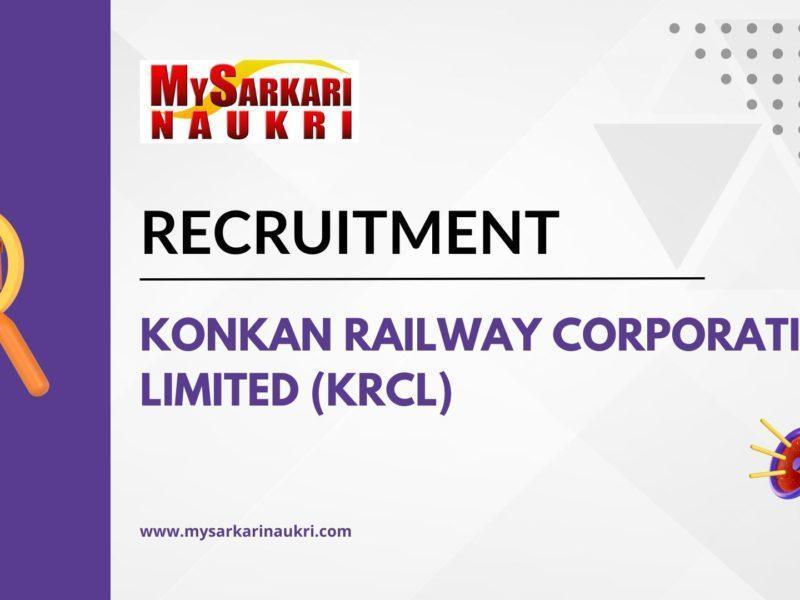 Konkan Railway Corporation Limited (KRCL) Recruitment