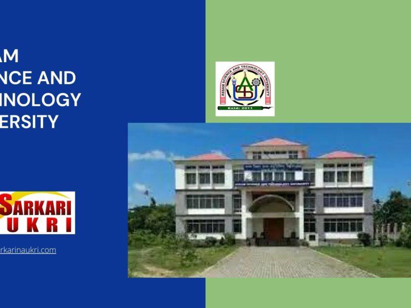 Assam Science and Technology University Recruitment