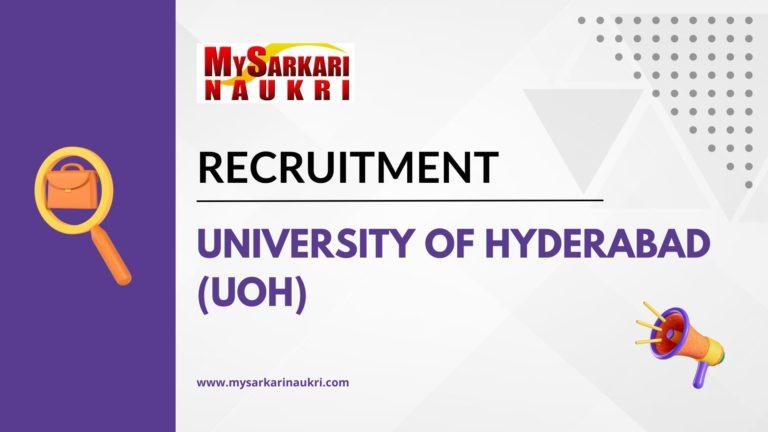 University Of Hyderabad (UoH) Recruitment