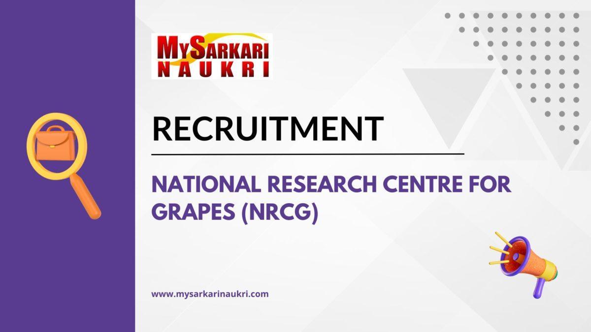 National Research Centre for Grapes (NRCG) Recruitment