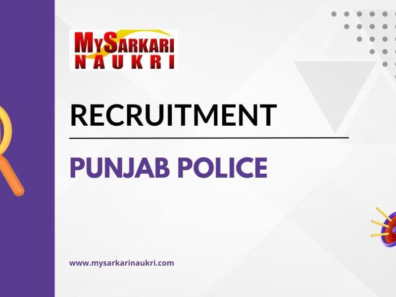 Punjab Police Recruitment