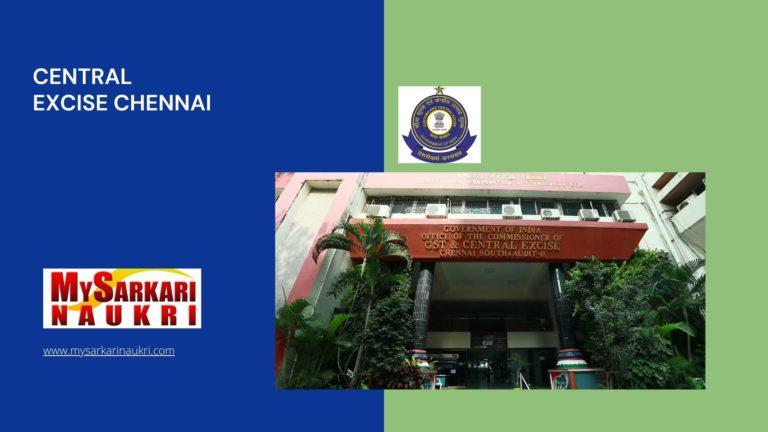 Central Excise Chennai Recruitment