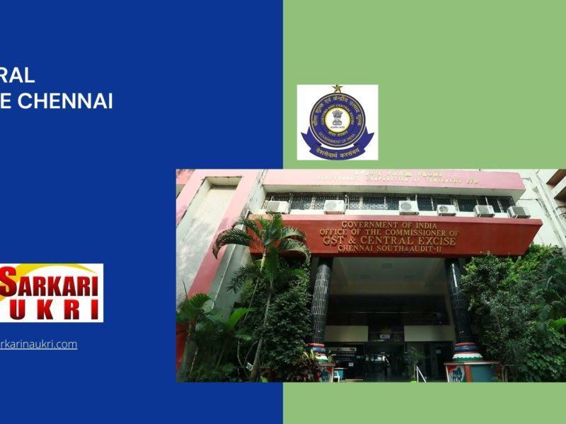 Central Excise Chennai Recruitment
