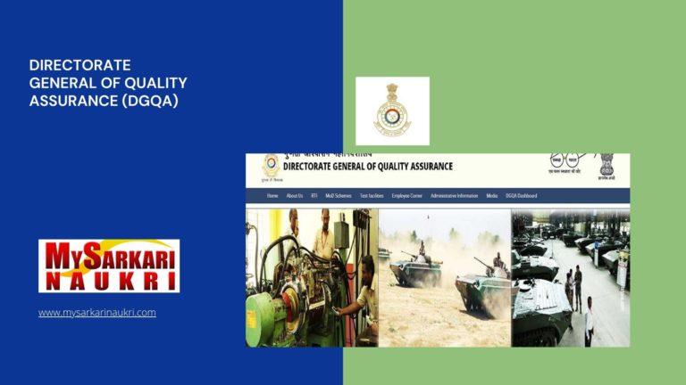 Directorate General of Quality Assurance (DGQA) Recruitment