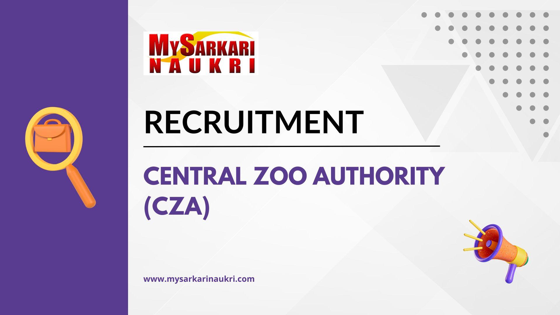 Central Zoo Authority (CZA) Recruitment