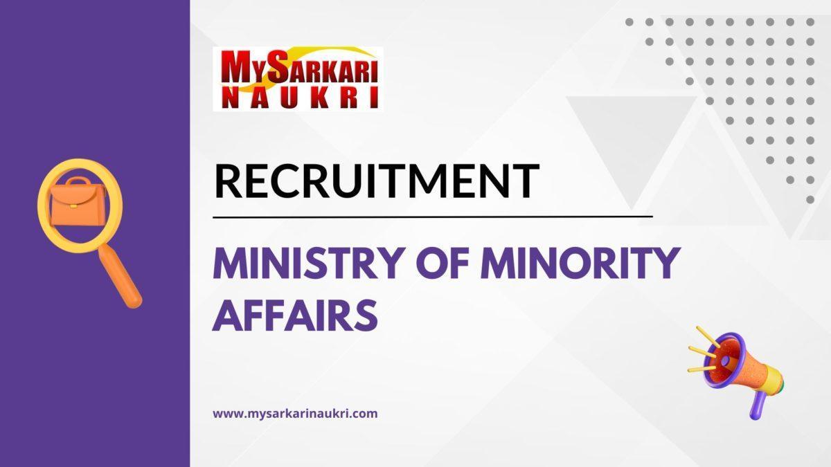 Ministry of Minority Affairs Recruitment