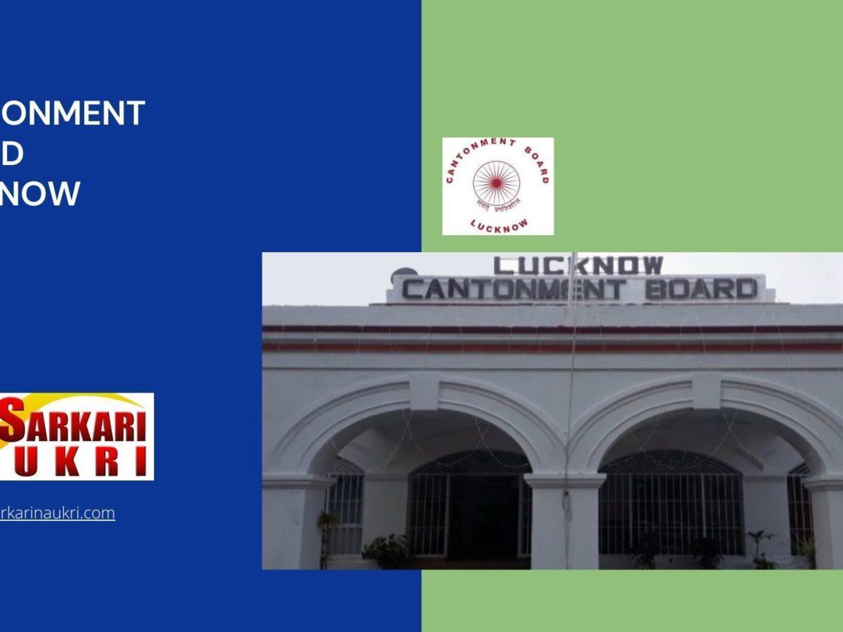Cantonment Board Lucknow Recruitment