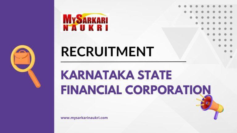 Karnataka State Financial Corporation Recruitment