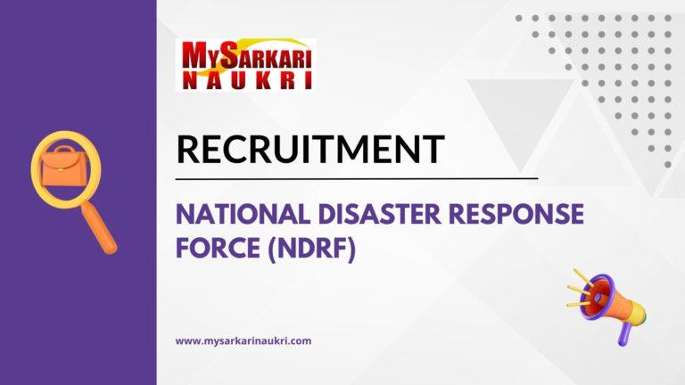 National Disaster Response Force (NDRF) Recruitment
