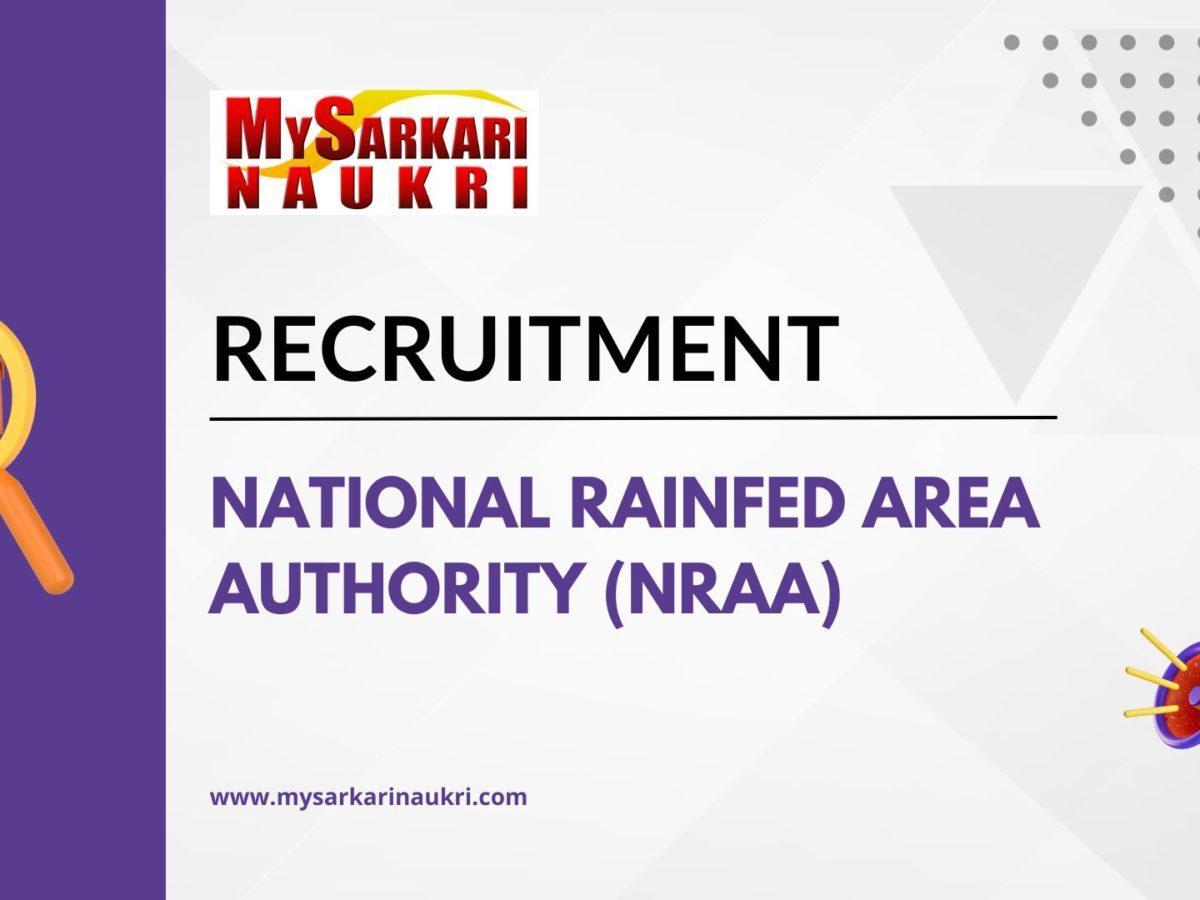National Rainfed Area Authority (NRAA) Recruitment