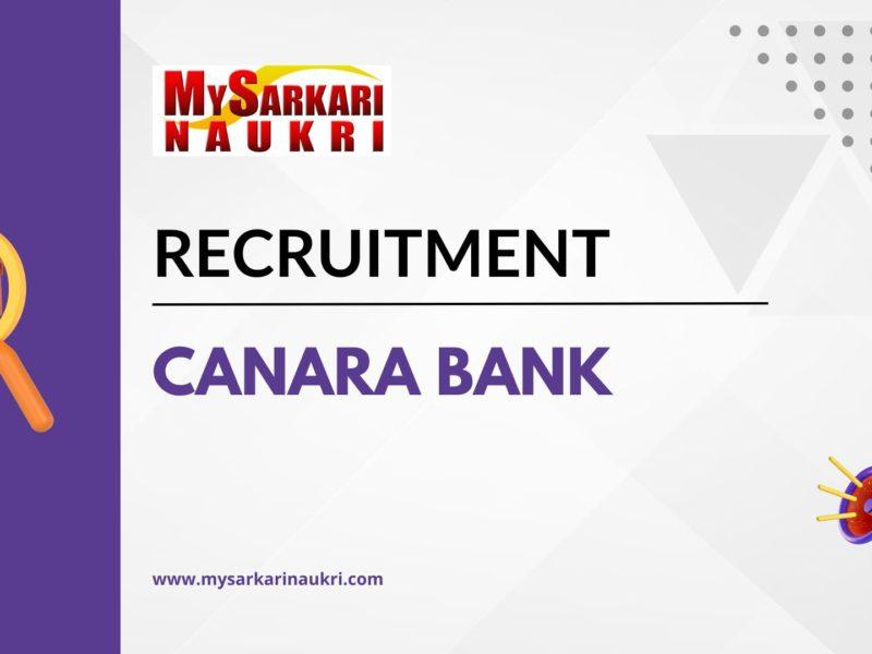 Canara Bank Recruitment