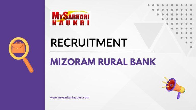 Mizoram Rural Bank Recruitment