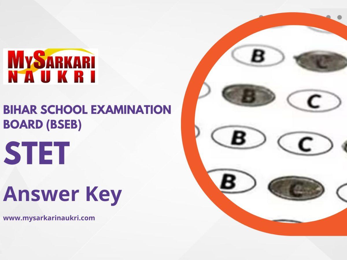 Bihar STET Answer Key