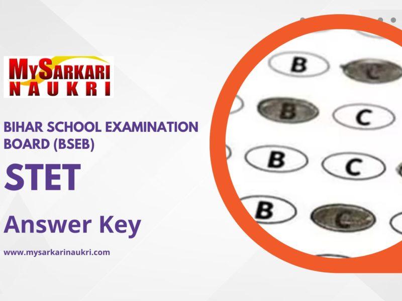 Bihar STET Answer Key