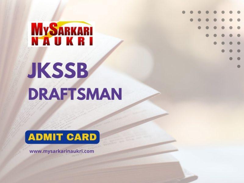 JKSSB Draftsman Admit Card