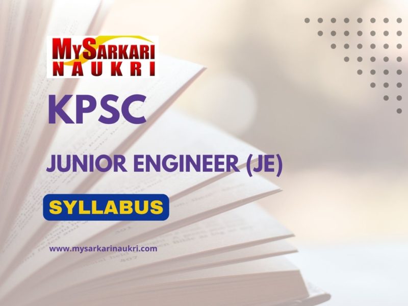 KPSC JE Syllabus