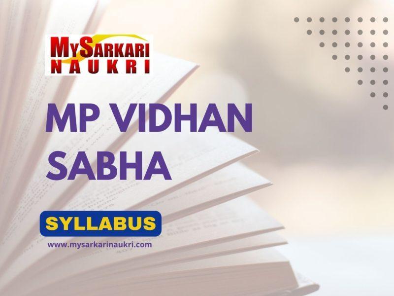 MP Vidhan Sabha Syllabus