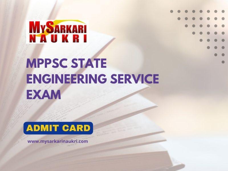 MPPSC State Engineering Service Exam