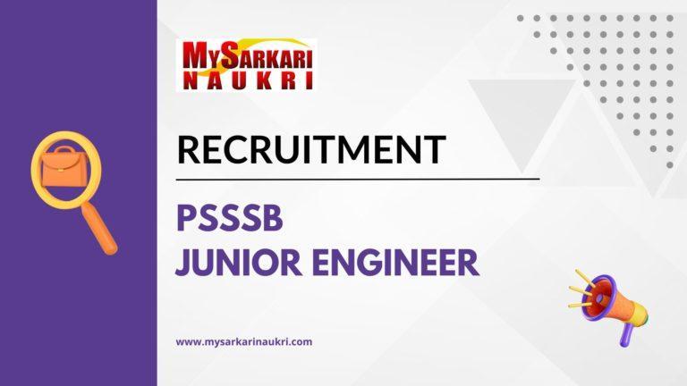 PSSSB Junior Engineer
