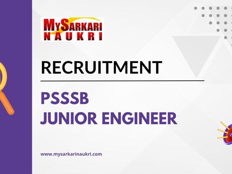 PSSSB Junior Engineer