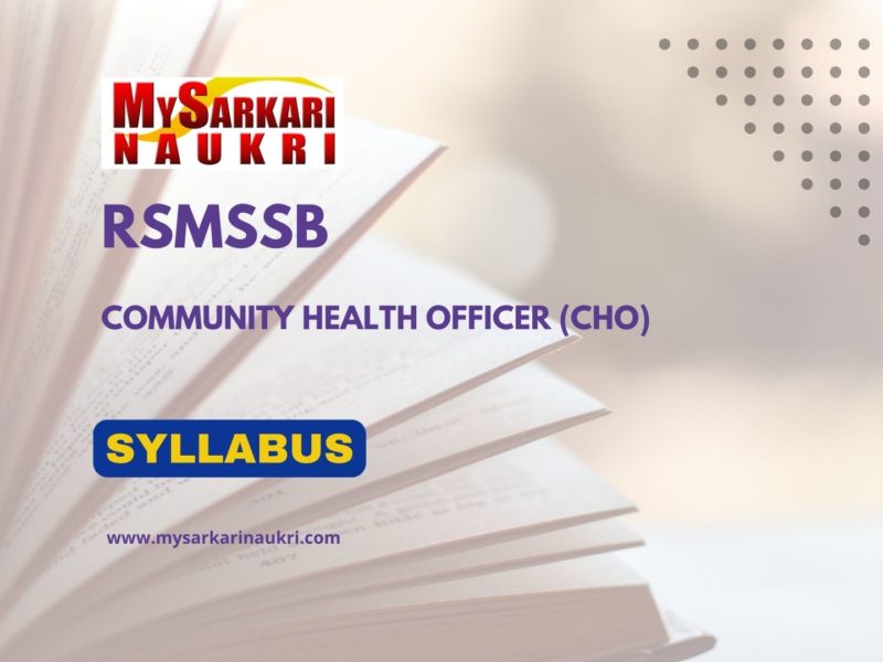 RSMSSB CHO Syllabus