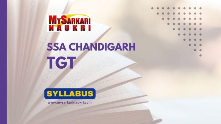 SSA Chandigarh TGT Syllabus