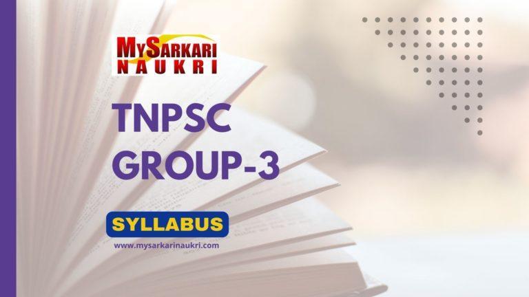 TNPSC Group 3 Syllabus