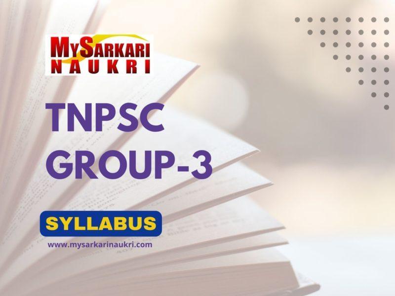 TNPSC Group 3 Syllabus