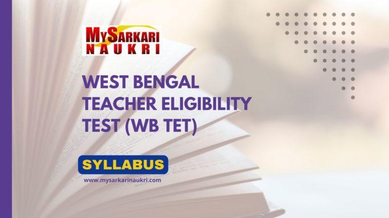 WB TET Syllabus