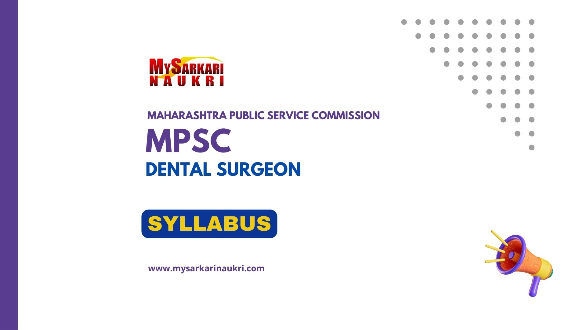 MPSC Dental Surgeon Syllabus MySarkariNaukri En